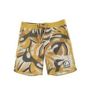 Howler Bros Boardshorts Mens 32x8 Stretch Bruja Monstera Mash Citron Huckberry